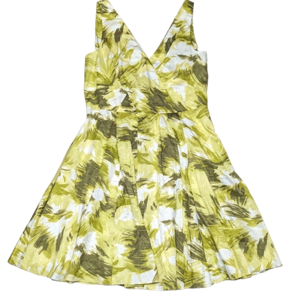 Elegant Yellow and Green Women's Dress